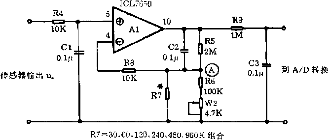 稱重傳感器到A/D轉換圖