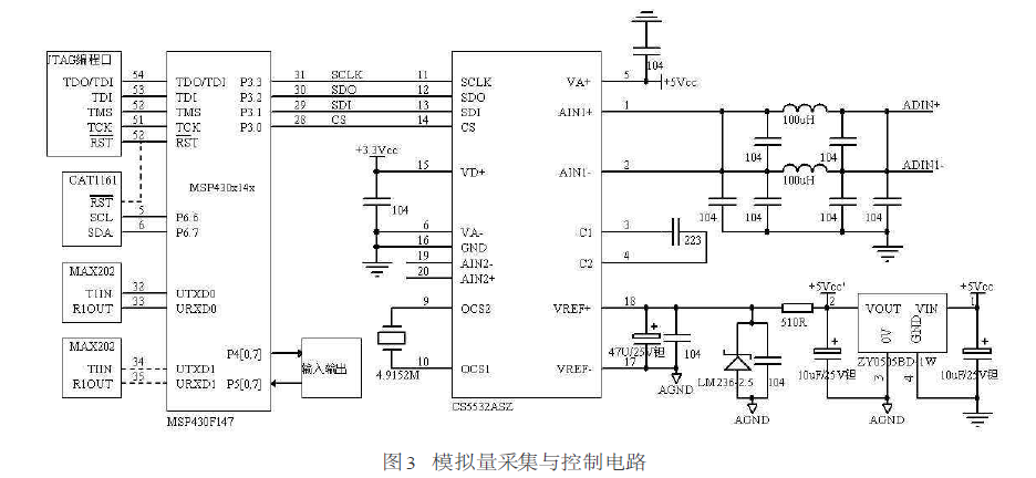 模擬量采集與控製電路圖